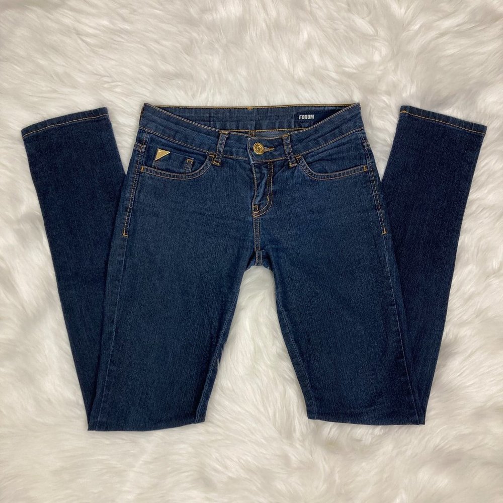 FORUM - 36 - Brazil Medium Blue Crop Skinny Jeans
